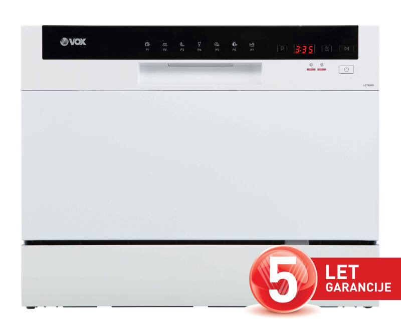 VOX namizni pomivalni stroj LC T6W D [D, 6 pogr., 7 programov, AutoDoor, bel]